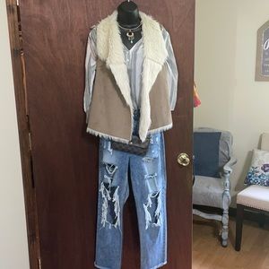 Shearling vest